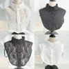 Boogbladen katoenen kanten nep kraag voor vrouwen blouse vintage afneembaar shirt valse reverskleding accessoires