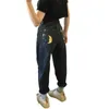 Digitale Maan Star Gedrukt Straight Broek Trendy Jeans Mode Dames Hoge Taille Jonge Meisjes Chic Denim 210809