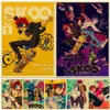 Vintage SK8 The Infinity Japanese anime Posters HD Poster Kraft Paper Home Decor Study Bedroom Bar Cafe Wall Paintings H0928