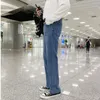 IEFB Spring Baggy Jeans för män Koreanska Mode Mångsidiga Straight Pants Trendiga Fall Wide Ben Byxor Trend Denim Trousers 4240 210524