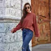 Femmes Solide À Manches Longues Pull Automne Hiver Casual Lâche O Cou Streetwear Pull Dames Élégant Femme Tricoté Top Vestidos 210522