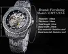 Forsing Skeleton Automatische Mechanische Horloge Luxe Outdoor Horloge Fashion Mens Horloges met Roestvrijstalen Retro Klok Q0902