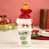 Christmas Decorations Wine Bottle Cover Bar Products Champagne Storage Bag Home Xmas Tree Flower Stocking Gift 2021 Decor Year WY1385