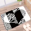 Bath Mats Geometric Leopard Bathroom Mat Blue Red Black White Stripes Animals Texture NonSlip Rug Decor Bedroom Kitchen Entrance 8742327