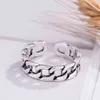 925 Sterling Zilver Korea Stijl Sieraden Ring Vinger 5mm Simple Chain Circle Ring voor Mannen Dames Rock Punk Sieraden G1125