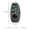 Backflow Incense Burner Waterfall Ceramic Smoke Mountain River Handicraft Incense Censer Holder Home Decor Gift With 10 Cones