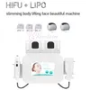 2 em 1 hifu lipoosonix corpo emagrecimento face máquina de elevação de alta intensidade focada ultra-som lipoasonic equipamento de beleza slim