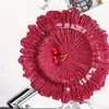 13 inch Glass Snowflake Charger Plate with Eletroplating Finish Flower Shape Fruit Tray Tableware for Wedding Party Gold Silver