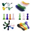 Partihandel Högkvalitativ Färgrik Glas Sherlock Pipe Tjock Heady Stativ Tobak Sked Rör för rökning Torr ört