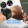 스포츠 전술 스마트 시계 전체 터치 IP68 방수 안티 드롭 안드로이드 iOS SmartWatch 용 사용자 지정 다이얼 피트니스 트래커 디스플레이