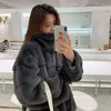 Ciepła kurtka dla kobiet Fur Coats Winterwear Solid 's Winter Fashion Faux Mink Teddy 211220