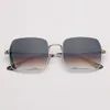 고급 스퀘어 메탈 프레임 선글라스 남성 여성 유리 렌즈 패션 안경 수컷 오큘 로스 가파스 데 솔 1971을위한 레트로 태양 안경