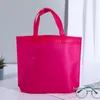 Reusable Shopping Bag Large Capacity Solid Color Women Shoulder Tote Non-woven Environmental Shopping Handbag
