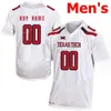 Niestandardowe Texas Tech College Football Jersey 55 E.J. Holub 56 Jack Anderson 58 Madison Akamnonu 62 Le'raven Clark Mężczyźni Kobiety Młodzież Zszyty