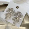 Luxury Zircon Leaf Earrings For Women Etrendy New Shinning Rhinestone Wedding Party Jewelry Statement Earring