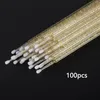 Makeup Brushes 100Pcbag Crystal Disposable MicroBrush Eyelashes Extension Individual Lash Removing Swab Micro Brush For Eyelash T1731647