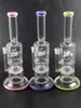12 Inch Multiple Color to Choose Glass Hookah Oil Dab Rig Water Bong with Honeycomb Filters Smoking Pipe