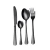 Tableweld Tableware Black 24 PCS Нержавеющая сталь Коробка для столовых приборов Ножи Ножи Ложки Ложки Ложки Ложки Ложки