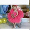 Filles Pageant Robes Enfant En Bas Âge Enfants Cupcake Tulle Glitz Robe De Fille De Fleur Pour Les Mariages Perlé Fête D'anniversaire Première Communion Robe M70