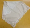 Set med 12 mode bomullshanddukar 12-tums bröllop handkerchief sweeet heart hankie vintage spets hanky för brud / damer