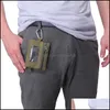 Sport Utomhus Outdoor Bags Square-Shaped Zipper Waist Bag med D-Buckle Card Parts Paket, Portable Key Case Mtifunctional Drop Lever