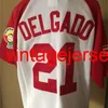 #21 Carlos Delgado Puerto Rico WBC 2009 World Baseball Classic Jersey 100% zszyty niestandardowe koszulki baseballowe dowolne nazwisko dowolne numer s-xxxl