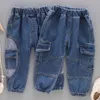 Baby Jeans Patchwork Jeans Baby Casual Style Kids Jeans Girls Spring Autumn Kid Clothes 210412