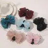 Pince à cheveux en maille avec nœud papillon, ruban de fil, épingle à cheveux en Organza, griffes de cheveux, Barrettes géométriques, couvre-chef féerique, accessoires pour cheveux