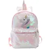 Licorne Sequin Sac À Dos De Bande Dessinée Cartable École Bookbag grande capacité Livre De Stockage De La Nourriture Double Épaule Sac À Dos Voyage Sac X0529