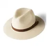 Panama sommar sol hattar för kvinnor man strand halm hatt män UV skydd cap Chapeau Femme 2021