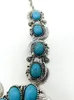 Hanger kettingen turquoise zilveren gestempeld veer ketting vintage boho blauwe stenen ketting fahion sieraden