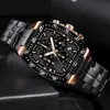 WWOOR Sportuhren für Männer Mode Schwarz Militär Quarz Wasserdichte Armbanduhr Männlich Square Casual Chronograph Uhr 210527