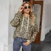 Autumn Winter Sweatshirt Vintage Leopard Gedrukte pullover Hoodies Kleding Tops voor vrouwen Volledige mouwen Casual Fall Fashion 210415