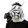 Masquerade At Maskesi Silikon Lateks Cadılar Bayramı Baş Gerçekçi Parti Eğlenceli İlginç Yüz Maskeleri Zebra Xorio