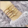 Bangle Jewelry Bracelets Fashion Jewelry Simple Diamond Love Opening Bracelet Retro Persoonlijkheid 5 -delige Set armbanden Drop levering 2021 8WSHN