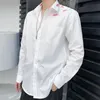 IEFB Abbigliamento da uomo Camicia bianca stampata con rossetto Primavera Estate Coreano Streetwear Moda Maglie a manica lunga 9Y6060 210524