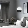 Nowoczesne dekoracyjne lampy LED Ściół światło do domu czarny biały wierzchowca Nordic Sconce Moon El łóżko okrągłe lampy