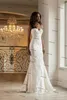 Милая русалка свадебные платья с съемным поездом 2021 кружева Applique Beach Garden Brial Wedding DressRobes de Mariee