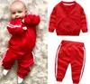 Hot selling baby cotton clothing sets children's suit infants zipper coat sports two set kids suits