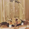 10-40cmの結婚式の花輪金の鉄の金属製のリングの花嫁ハンドヘルドガーランドイースターの装飾造花ラックパーティー背景装飾フープQ0812