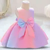2021 Summer Baptism Newborn 1 Year Birthday Dress For Baby Girl Colorful Princess Party Dresses Child Costumes 3 6 8 Month G1129