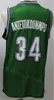 Giannis AntetokounMpo Basketbal Jersey 34 The Final College Blue Geel Groen Wit Zwart Stikte Mannen Team Kleur voor Sport Fans Ademend Shirt met alle patch