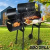 Stor bärbar BBQ Grill kolgrill Utomhus Rostfritt Stål BBQ Grill Camping Picnic Barbecue Spis lämplig för 5-10 personer 210724