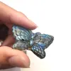 Natural Crystal Arts Pendants Butterfly Moonstone Labradorite Quartz Decoration Hand Polerad bredd cirka 5cm5480813