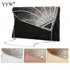 Vrouwen koppeling tas luxe lederen elegante envelop flap crossbody s vrouwelijke avond feest klauwen bolso diamant 210809