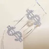 fashion letter dollar signCoin rhinestone accessory Headband on the head Hair band tiara for women jewelry clip hair6418919