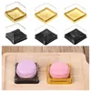 Presentförpackning 50st Cupcake Packaging Plastic Square Moon Cake Boxar Egg Yolk Puff Container Golden Packing Multi Size Wedding Birthday Party
