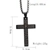 Pendentif Colliers Classique En Acier Inoxydable Bible Croix Collier Hommes Hip Hop Bijoux Mode Or Argent Couleur Gun Noir Longue Chaîne