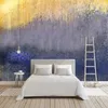 Aangepaste muurschildering behang nordic persoonlijkheid 3d retro abstracte 3d gouden achtergrond muur decor woonkamer slaapkamer papel de parede