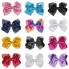 Dzieci dzieci brokat Paillette Bow Knot Klipsy Barrettes Bobby Pins Modna biżuteria